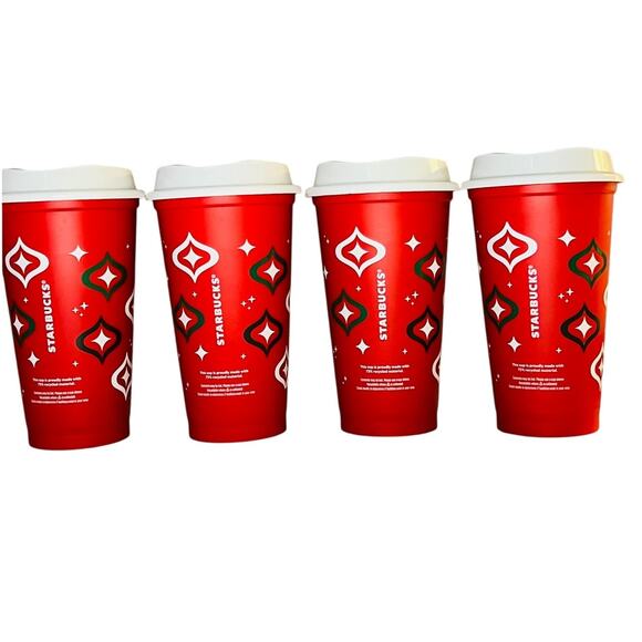 2023 Starbucks Holiday Bauble Wrap Hot Red Cup 16oz 4 - Picture 3 of 6